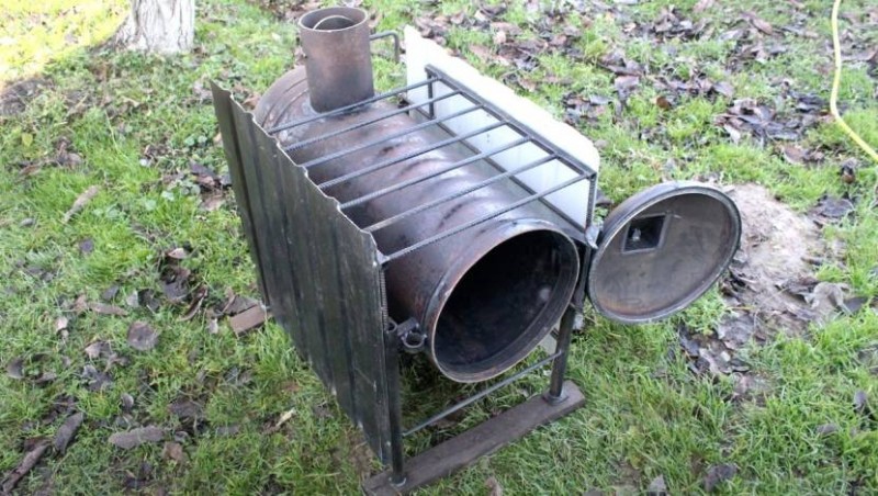 Печка с горизонтальным устройством для обогрева