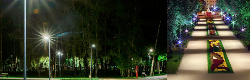 Парковое светодиодное освещение: виды светильников, энергосбережение, преимущества