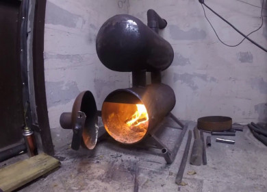Печь для гаража из газового баллона: изготовление печки для отопления из двух баллонов, как правильно сделать своими руками